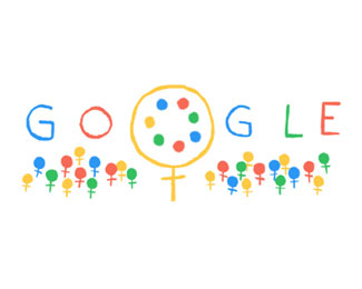google谷歌女生节涂鸦标志