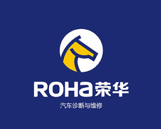 ROHA荣华汽修连锁品牌标志