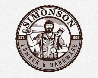 Simonson木材和五金制品公司标志