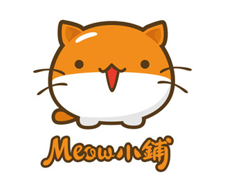 Meow小铺卡通logo