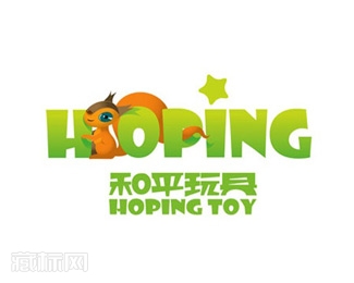 HOPING TOY和平玩具卡通logo