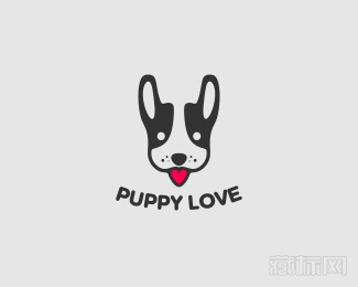 Puppy Love爱心狗狗标志