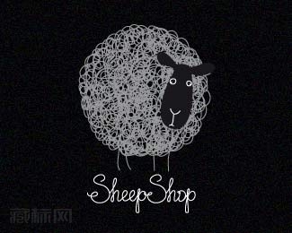 羊毛线店logo设计