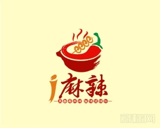i 麻辣餐饮标志设计
