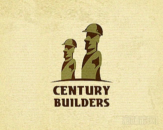 Century Builders建筑工人标志设计