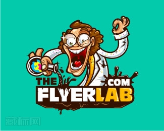 The Flyer Lab实验室卡通标识