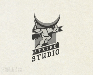 Strive Studio健身会所logo设计