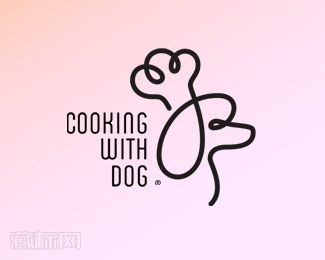 Cooking with Dog烹饪狗标志设计