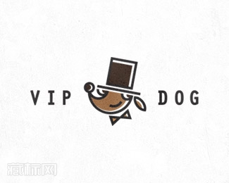 Vip Dog贵宾狗宠物用品店标志设计