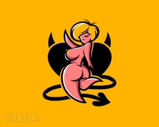 丰乳肥臀女郎logo设计