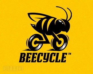 BEECYCLE骑自行车的蜜蜂标志设计