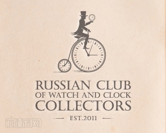 俄罗斯手表和钟表收藏者俱乐部logo设计