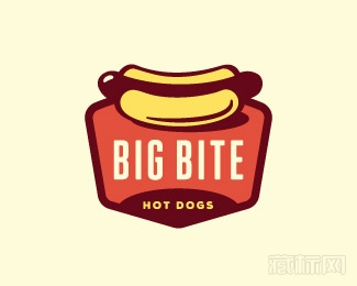 Big Bite热狗标志设计