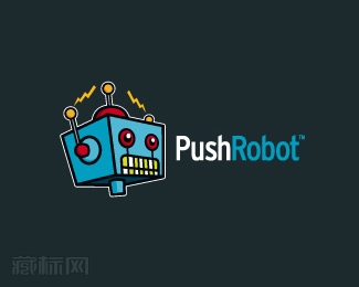 pushrobot机器人标志设计
