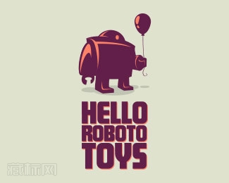 Hello Roboto Toys儿童玩具标志设计