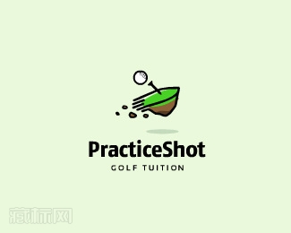 practice shot高尔夫球场logo设计