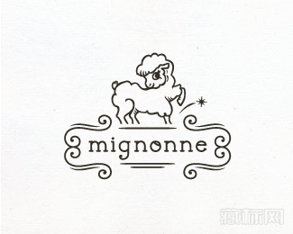 mignonne羊标志设计