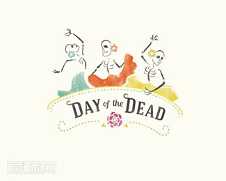 Day of the Dead丧尸出笼节日标志设计