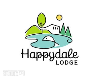 Happydale度假屋logo设计