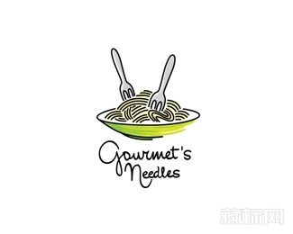 Gourmet\'s面条logo设计