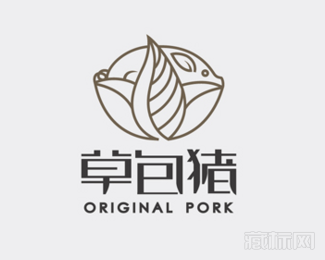 草包猪logo设计