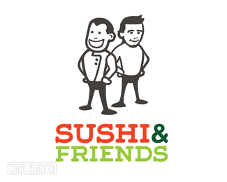 Sushi&Friends餐饮logo设计