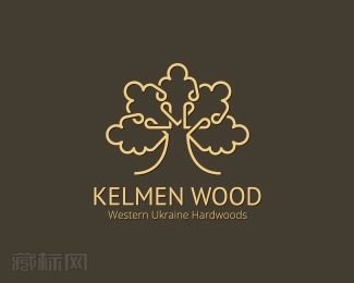 KELMEN WOOD伐木公司logo设计