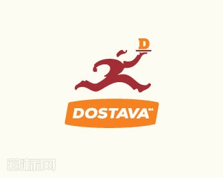 Dostava外卖logo设计