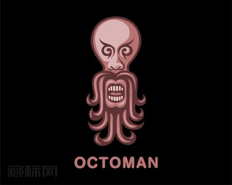 Octoman章鱼标志设计