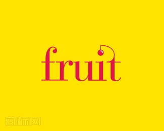 Fruit樱桃专卖店字体设计