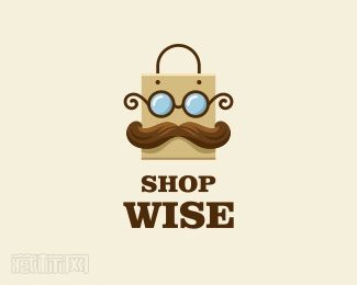 Shop Wise购物标志设计