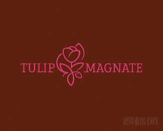 TULIP MAGNATE郁金香花店logo