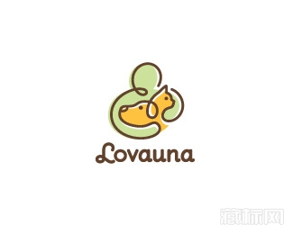 Lovauna宠物店logo设计