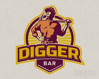 Digger酒吧标志设计