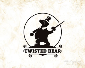 Twisted熊标志设计
