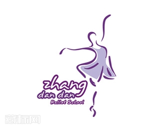 张丹丹芭蕾舞蹈学校标志设计