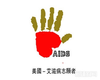 美国艾滋病志愿者标志