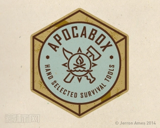 Apocabox指南针标志设计