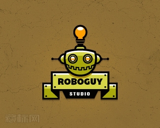 Roboguy Studio机器人工作室logo设计