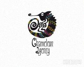 Chameleon变色龙艺术机构标志设计