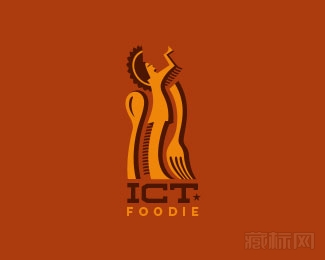 ICT Foodie梳子标志设计