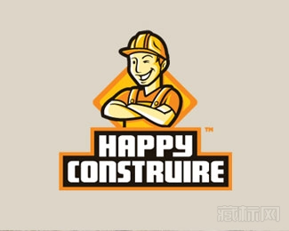 Happy Counstruire建筑劳务公司标志设计