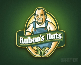 Ruben's Nuts坚果店商标设计图片