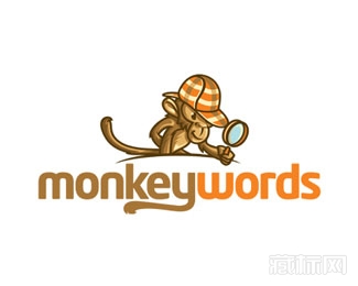 monkeywords猴子侦探logo设计