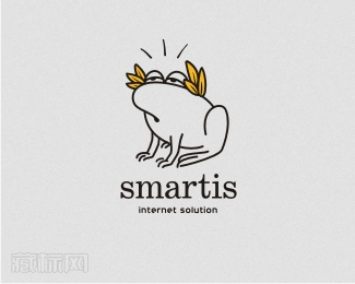 smartis青蛙标志卡通形象设计