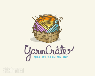 Yarn Crate毛线公司标志设计
