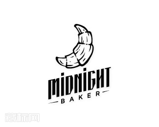 Midnight Baker面包店商标设计