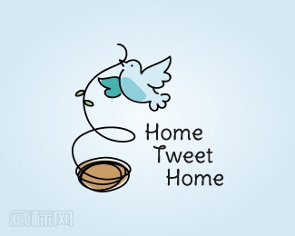 Home tweet home鸟窝logo设计