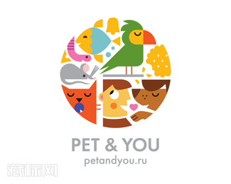 Pet&You宠物网站logo设计