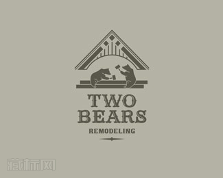 Two bears建筑公司标志设计